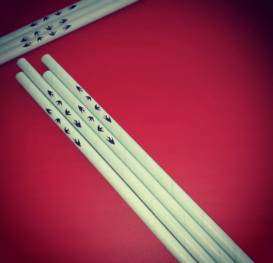 PRINTED NATUREL PAPER STRAWS